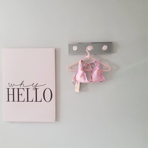 NWT Quiksilver tropical floral print classic trilette bikini top, M - Picture 5 of 8